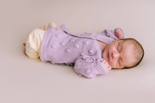 Lavender Popcorn Knitted Jacket