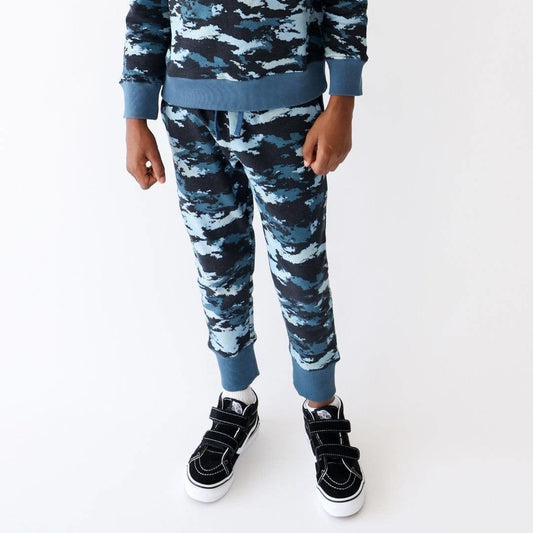 Blue Camo Organic Slim Joggers